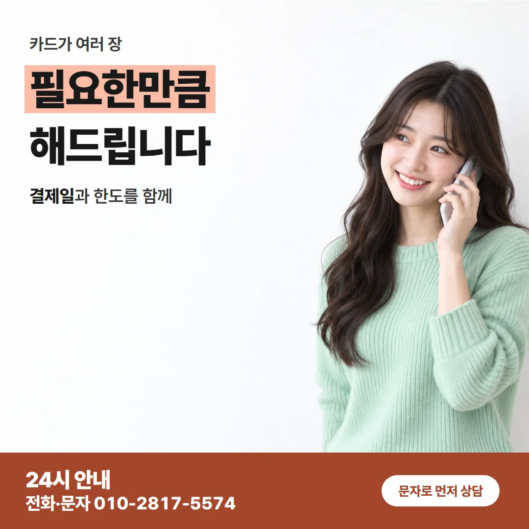 카드깡 업체 수수료 대표 이미지 — 필요한만큼 해드립니다